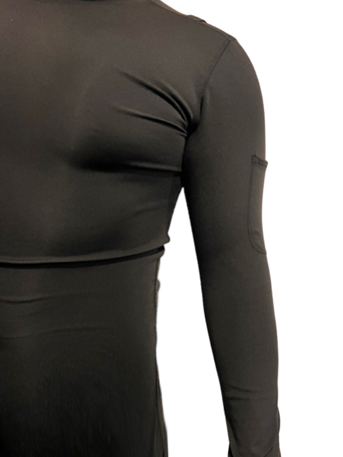 Kulaklık cepli çok işlevli gömlek uzun kollu slim fit